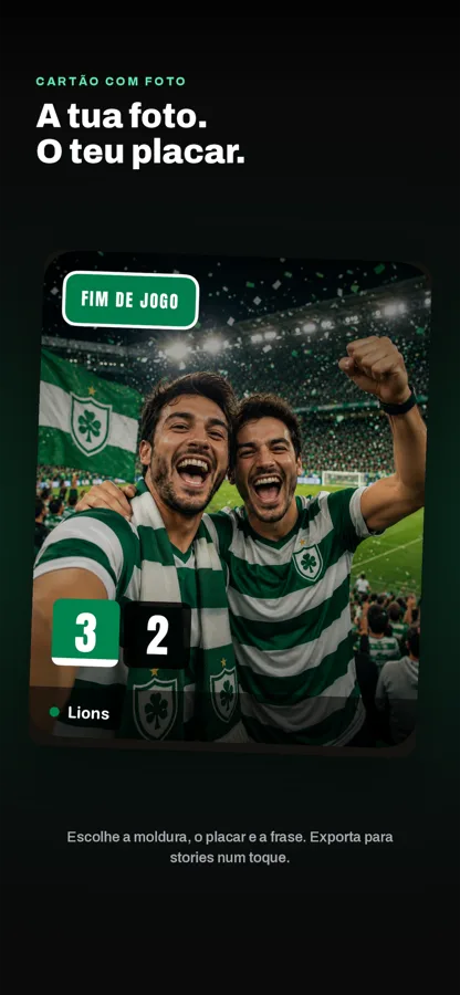 Editor de cartão com foto e opções de moldura